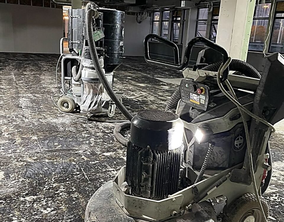 Concrete floor grinding by scanXpert in Greater Vancouver, BC